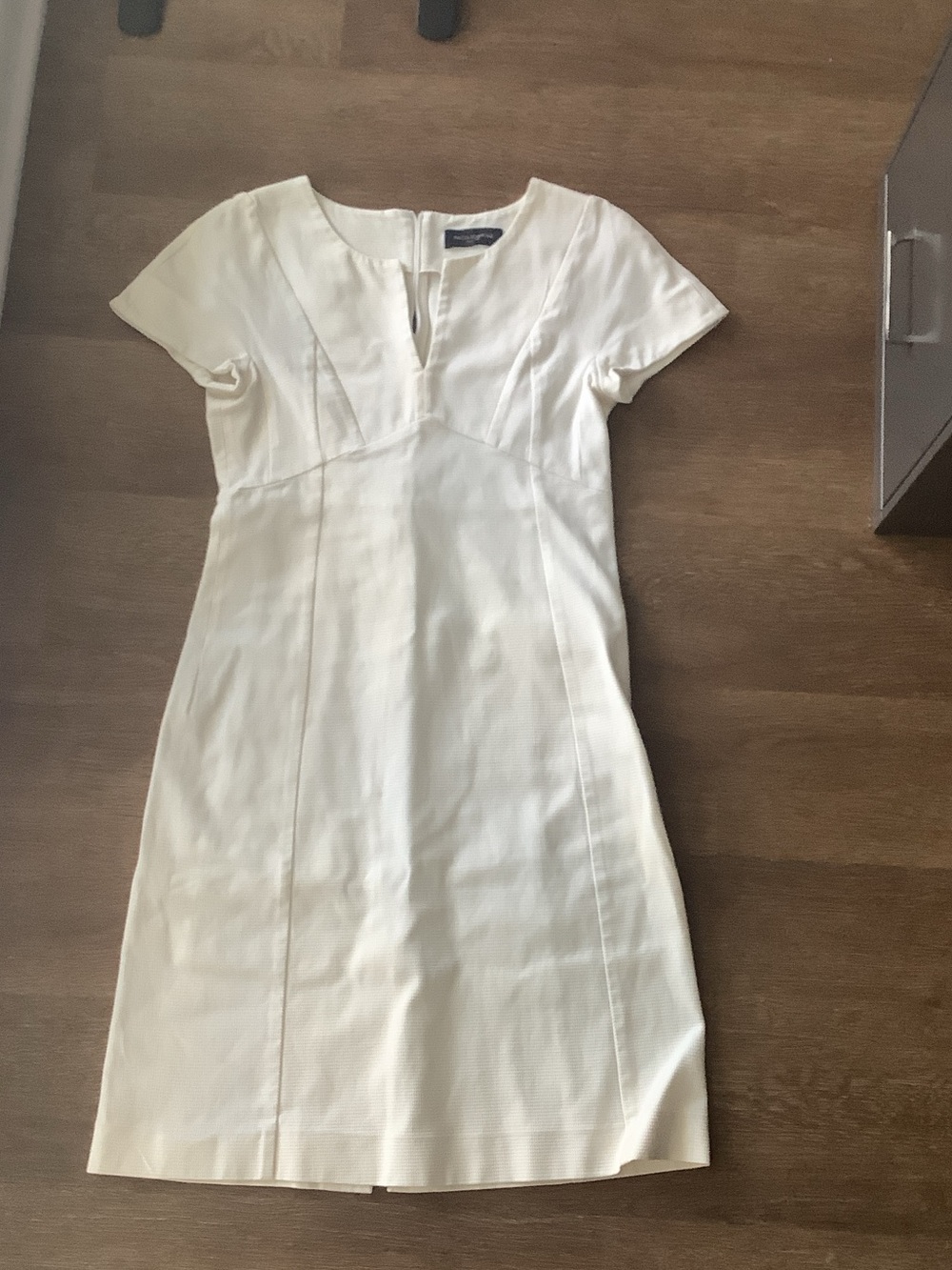 Piazza Sempione Cream Cap-Sleeve Sheath Dress